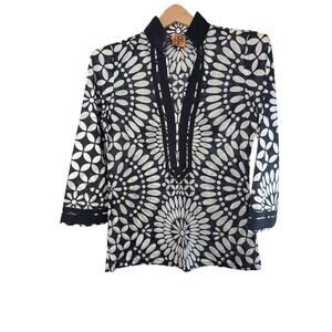 Tory Burch Tunic in Blue and White Size 4